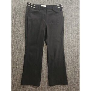 Louis Castel Pants Mens 32x26 Black Polyester Chino Golf Straight Leg Casual